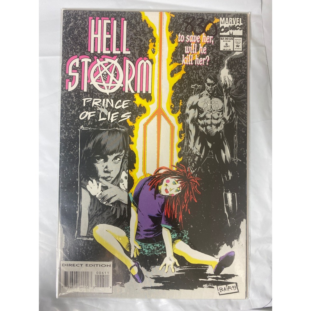 Marvel Comics Hellstorm Prince of Lies Issue 6 Sept 1993 Michael Bair Cover